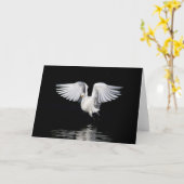 挨拶状- Snowy白鷺 カード (黄色い花)