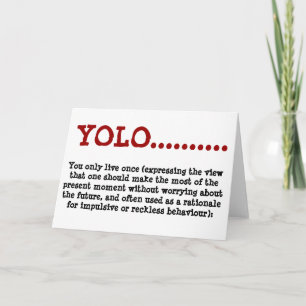 挨拶状YOLO….定義 カード