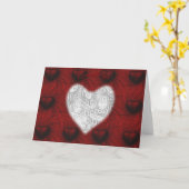 挨拶(ハート2) カード (黄色い花)