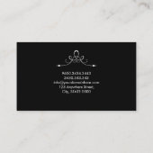 挨拶! 最小主義の黒く及び白い名刺 名刺 (裏面)