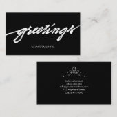 挨拶! 最小主義の黒く及び白い名刺 名刺 (正面/裏面)