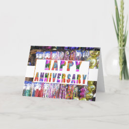 挨拶: HappyANNIVERSARYの幸せな記念日 カード