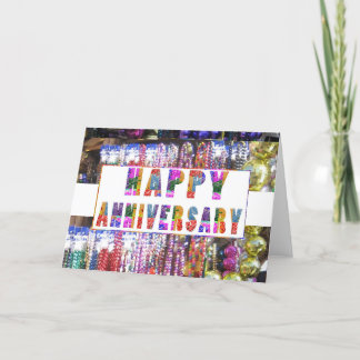 挨拶: HappyANNIVERSARYの幸せな記念日 カード