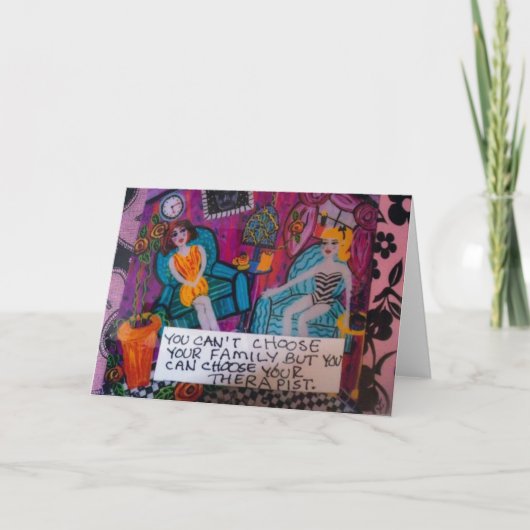 挨拶CARD-YOUはあなたの家族あなたを選ぶことができません カード (正面)