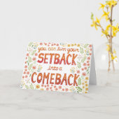 挫折した時の励まし カード (黄色い花)