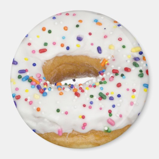 振りかけたドーナツ型冷凍機又はロッカー磁石 マグネット (正面)