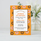 振りかけられたドーナツすべての行事オレンジスモールパーティー 招待状 (スタンド正面)