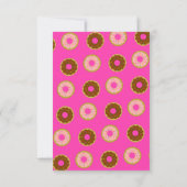 振りかけられたドーナツすべての行事ピンクパーティー 招待状 (裏面)