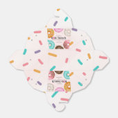 振りかけられたドーナツの誕生日パーティーまたは赤ちゃんシャワー フェイバーボックス (折り畳みなし)