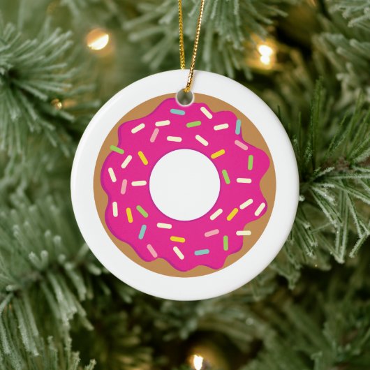 振りかけられたドーナツクリスマスツリーオーナメント セラミックオーナメント (ツリー)