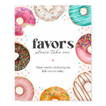 振りかけられたドーナツ誕生日赤ちゃんシャワー好意サイン