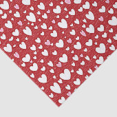 振りかけられた白く、ピンクのハートのティッシュペーパー 薄葉紙 (詳細)