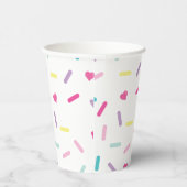 振りかけるアイスクリームとケーキ誕生日 紙コップ (右)