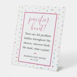 振りかけるカラフル赤ちゃんシャワーおしゃぶり狩りゲーム 台座サイン