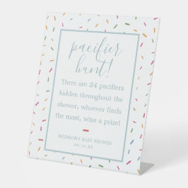 振りかけるカラフル赤ちゃんシャワーおしゃぶり狩りゲーム 台座サイン