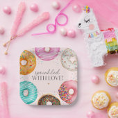 振りかけるドーナツベビー振りかけるパーティーテーブルデコール ペーパープレート (パーティー)