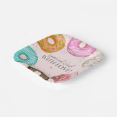 振りかけるドーナツベビー振りかけるパーティーテーブルデコール ペーパープレート (傾斜あり)