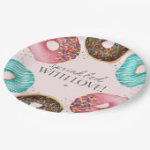 振りかけるドーナツベビー振りかけるパーティーテーブルデコール ペーパープレート (アングル)