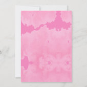 振りかけるドーナツ水彩ピンク赤ちゃんシャワー サンキューカード (裏面)