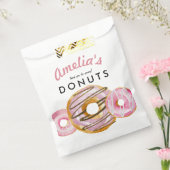 振りかけるドーナツ | かわいいピンクの女の子の赤ちゃんシャワー フェイバーバッグ (封をした状態)