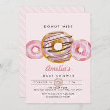 振りかけるドーナツ | かわいいピンクの女の子の赤ちゃんシャワー