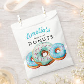 振りかけるドーナツ | かわいい青い赤ちゃんシャワー フェイバーバッグ (クリップ留めされた状態)