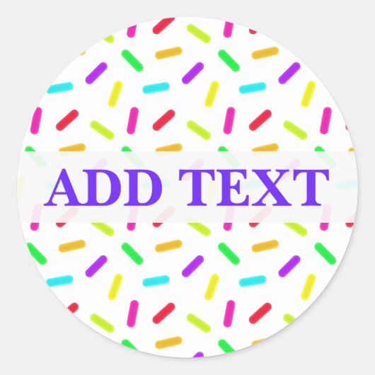 振りかけるパターンカラフルカスタム ラウンドシール (正面)
