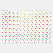 振りかけるパターンカラフルカスタム ラッピングペーパーシート (正面)