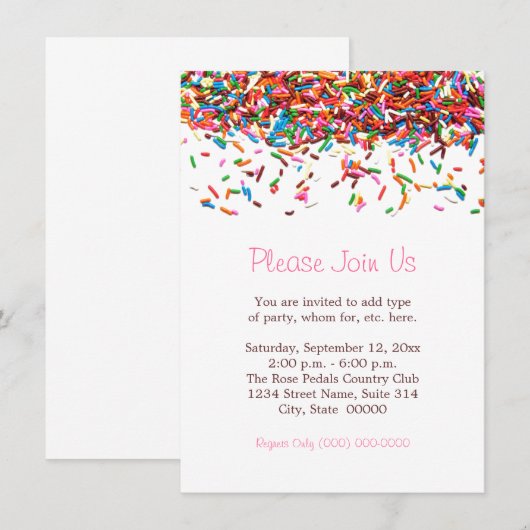 振りかける招待状 招待状 (正面/裏面)