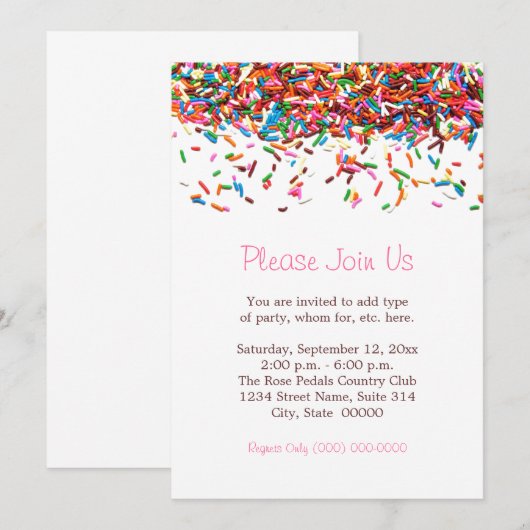 振りかける招待状 招待状 (正面/裏面)