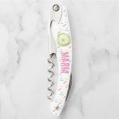 振りかける水の色ドーナツカラフル名前をカスタムする ソムリエナイフ (正面)