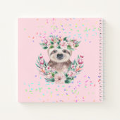 振りかけるSLOTH Bohoガールズピンクの花ギフトカワイイ ノートブック (裏面)