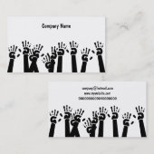振りますHands、Companyの会社名 名刺 (正面/裏面)
