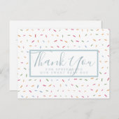 振りカラフル掛けベビー振りありがとう ポストカード (正面/裏面)