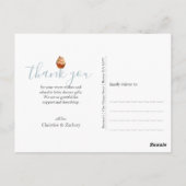 振りカラフル掛けベビー振りありがとう ポストカード (裏面)