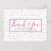 振りカラフル掛けベビー振りありがとう ポストカード (正面)