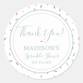 振りカラフル掛けベビー振りありがとう ラウンドシール