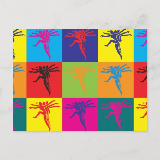 振り付けポップ・アートの芸術 ポストカード (正面)