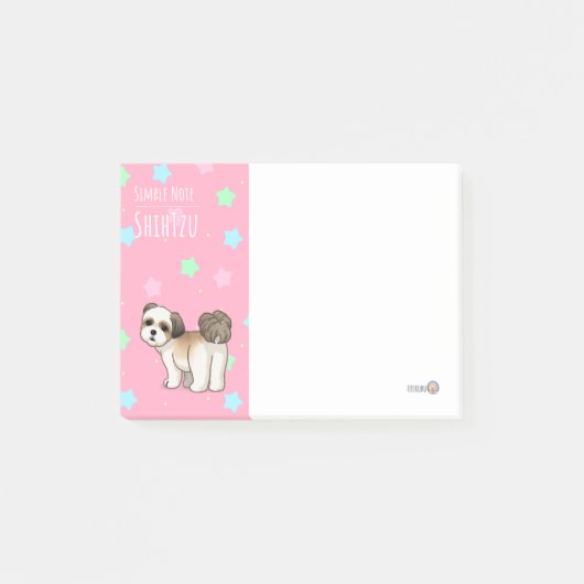 振り向くシーズー ポストイット (正面)