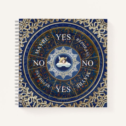 振り子板チャート占いゲーム天使ブルー ノートブック (正面)