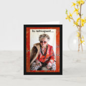 振り返ってみると、カードに考えついていること カード (黄色い花)