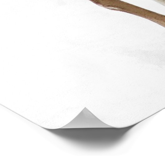 振り返って鹿 ポスター (角)