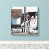 振り返って キャンバスプリント (インサイチュ (ウッドフロア))