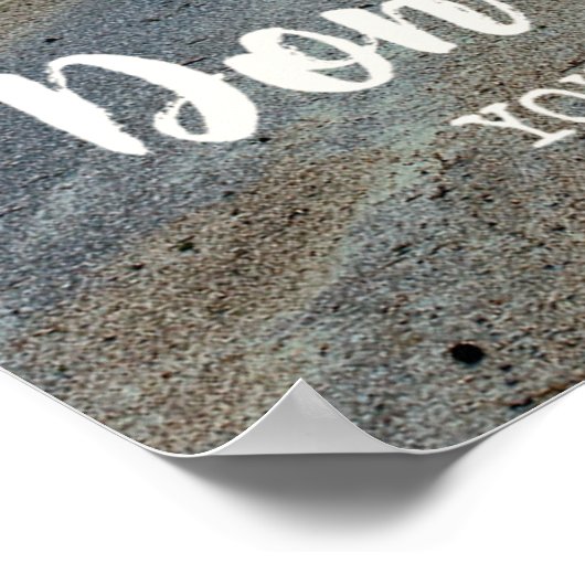 振り返らないやる気を起こさせる感動的引用文 ポスター (角)