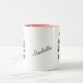 振り返らない |アップモダングレード前向き引用文 ツートーンマグカップ (中央)