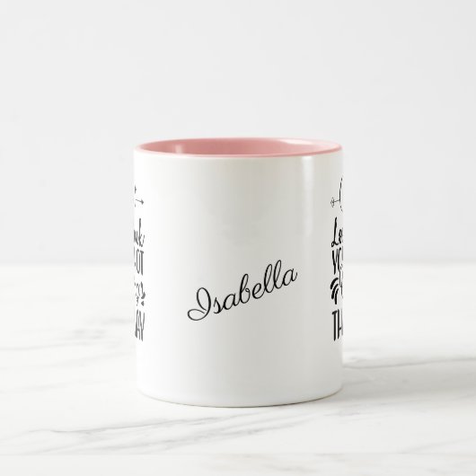 振り返らない |アップモダングレード前向き引用文 ツートーンマグカップ (中央)