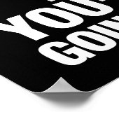 振り返らない – アニメボディビルジムトレーニング ポスター (角)