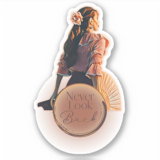 振り返らない シール (正面)