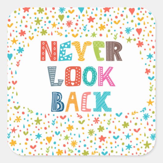 振り返らない スクエアシール (正面)