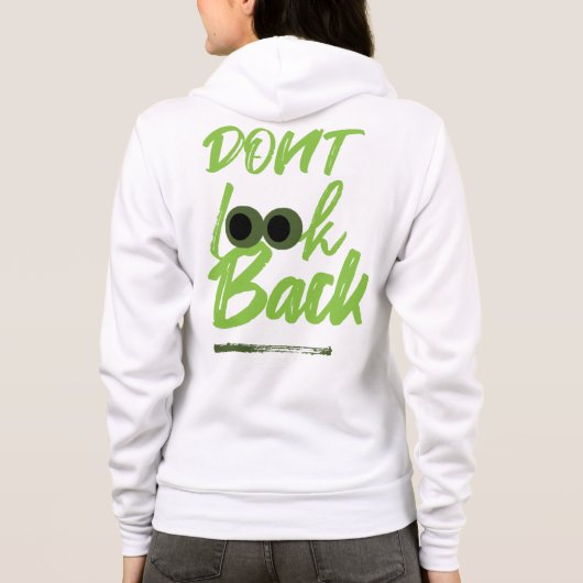 振り返らない パーカ (裏面)